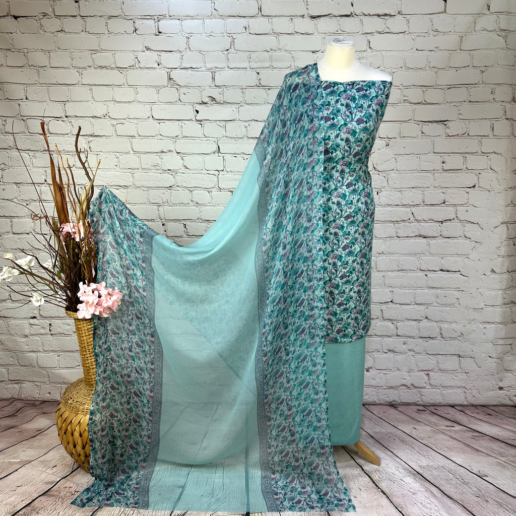 Self Print Floral Garam Suit (V2)
