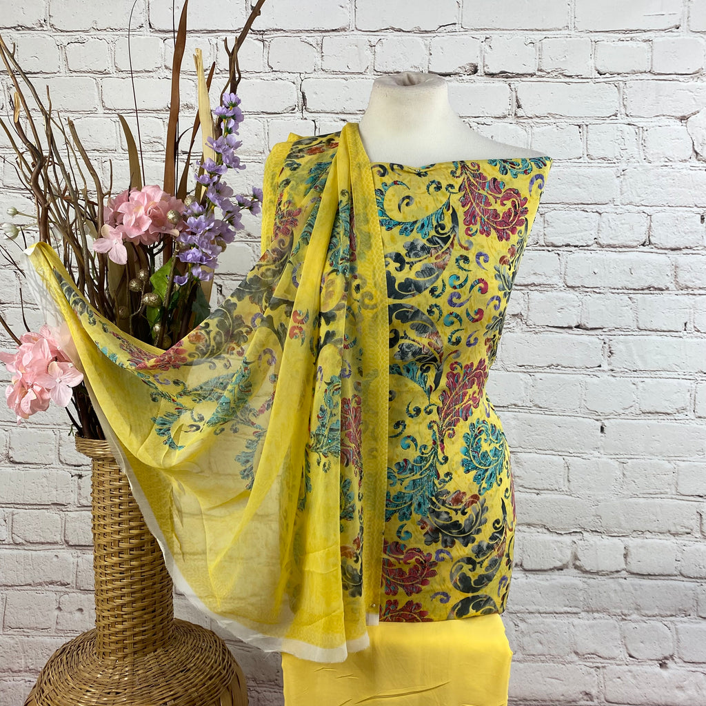 Designer Vaishali Floral Crepe Print Suit (D64)