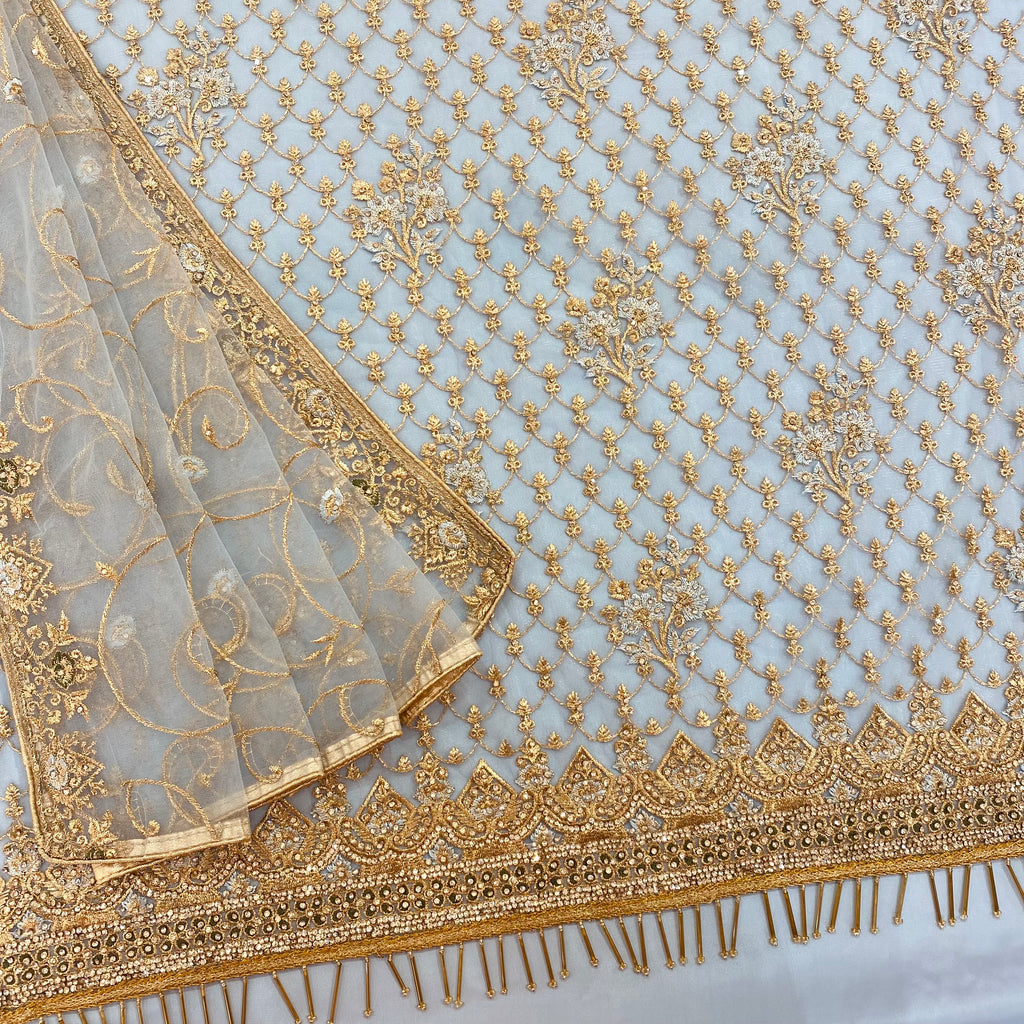 Unstitched Jaal Embroidered Suit (D16)