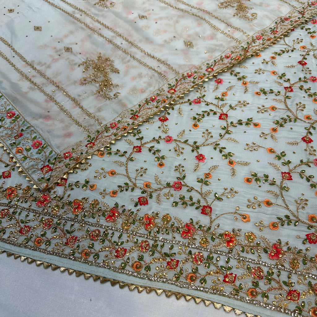 Unstitched Soft Chinnon Silk Suit (D19)