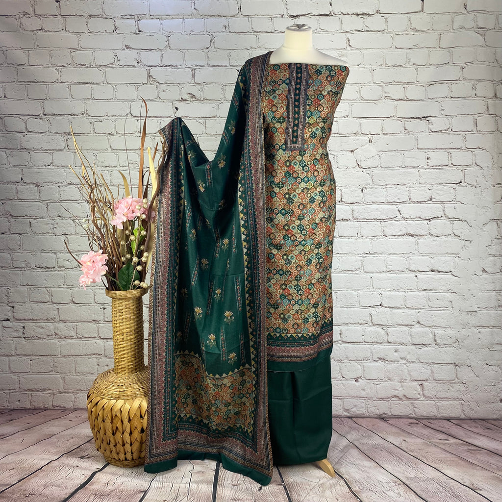 Self Print Abstract Garam Suit (V11)