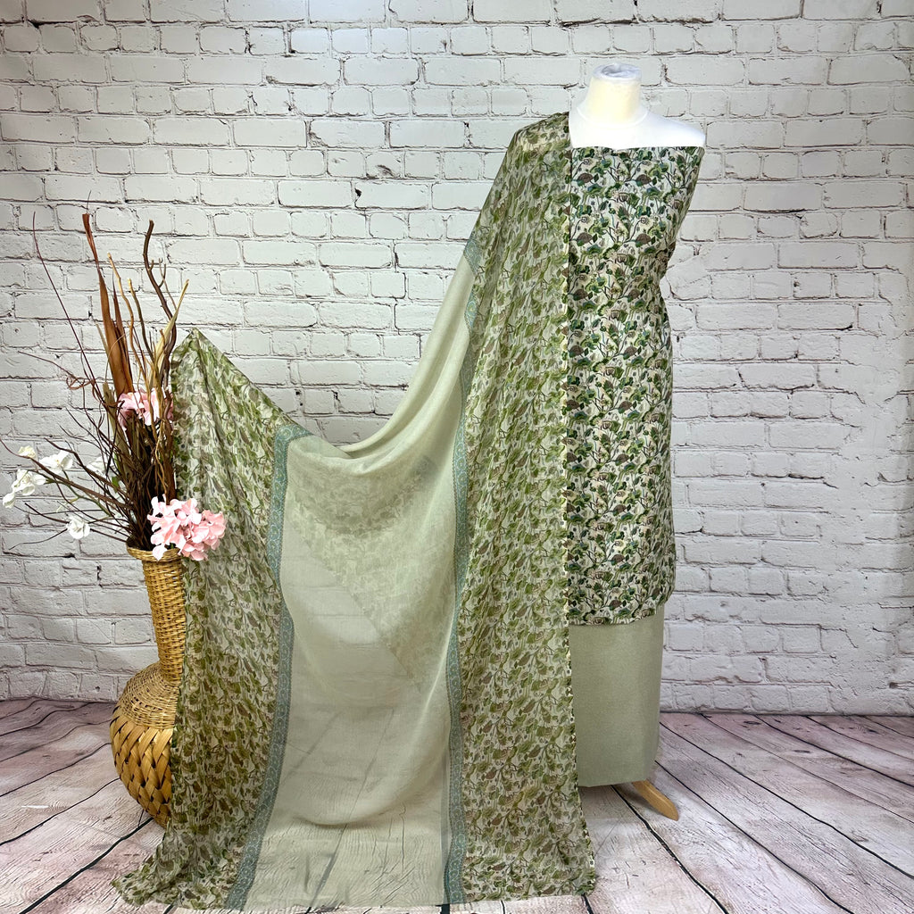 Self Print Floral Garam Suit (V2)