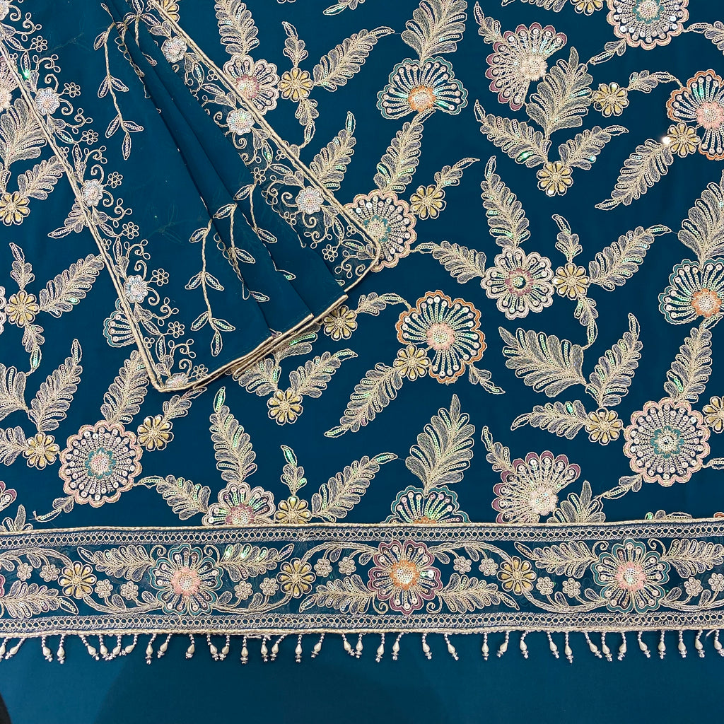 Unstitched Soft Georgette Suit (D1)