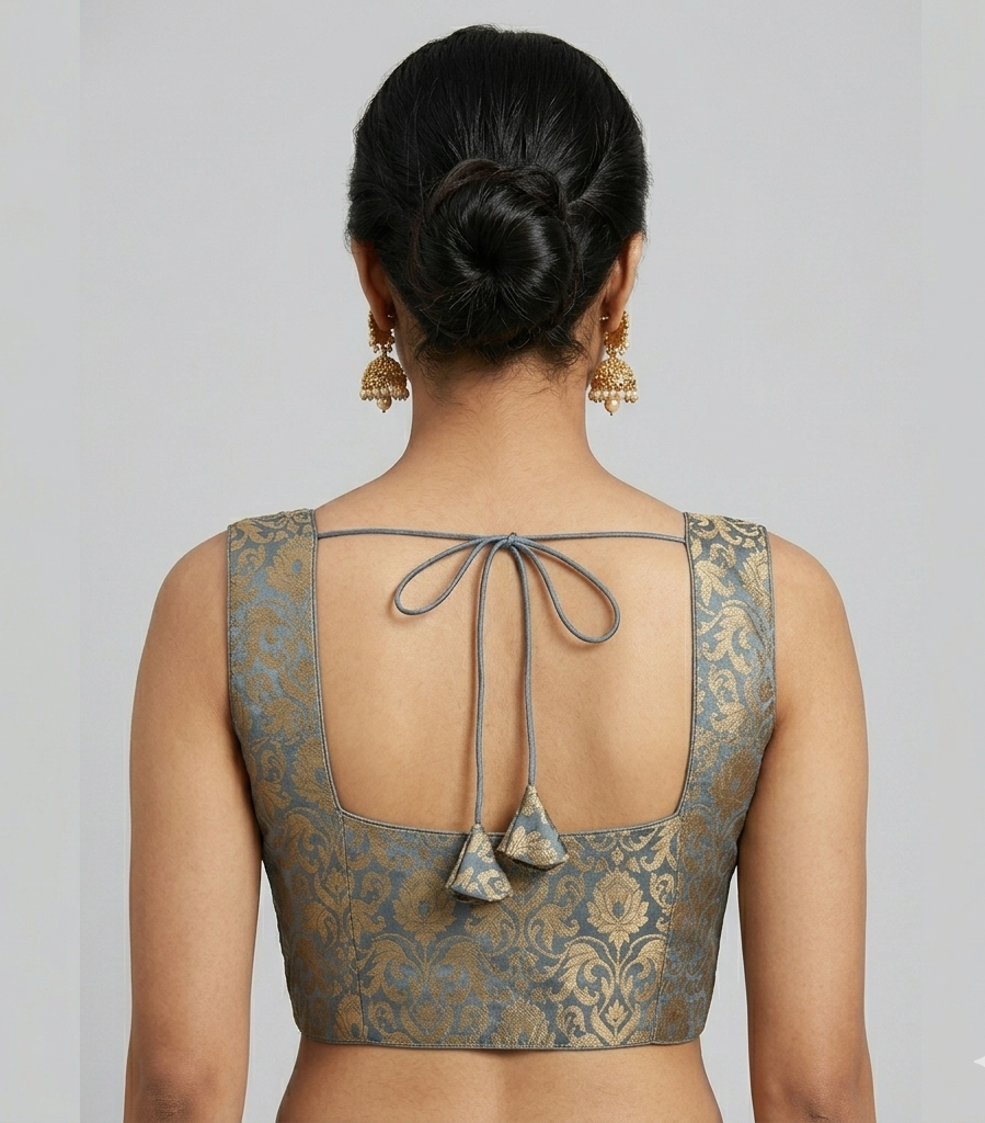 GREY | BROCADE | BLOUSE