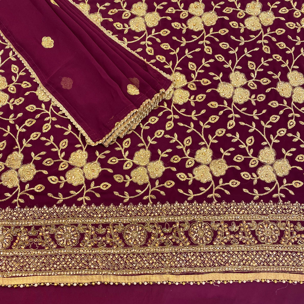 Unstitched Soft Georgette Suit (D68)