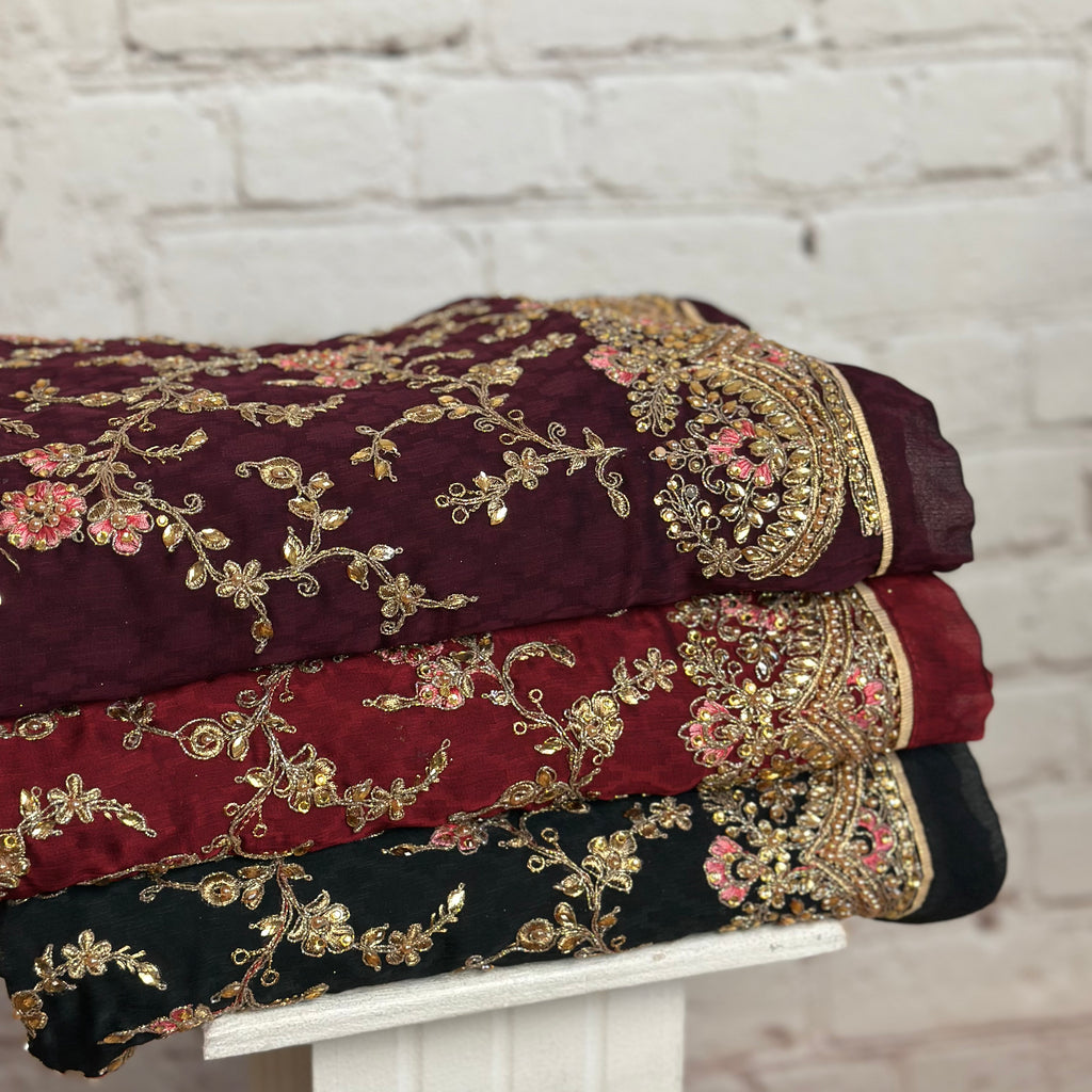 Unstitched Soft Chinnon Silk Suit (D40)