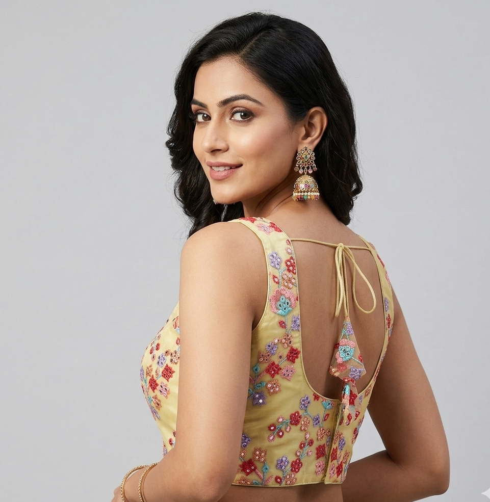 YELLOW | NET | BLOUSE