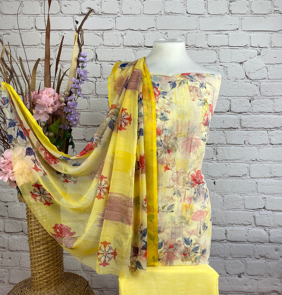 Floral Georgette Print Suit (A60)