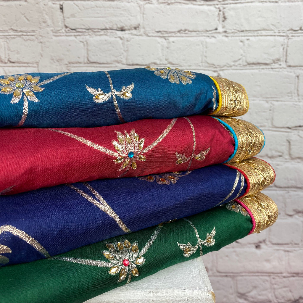 Unstitched Soft Faux Benarsi Silk Suit