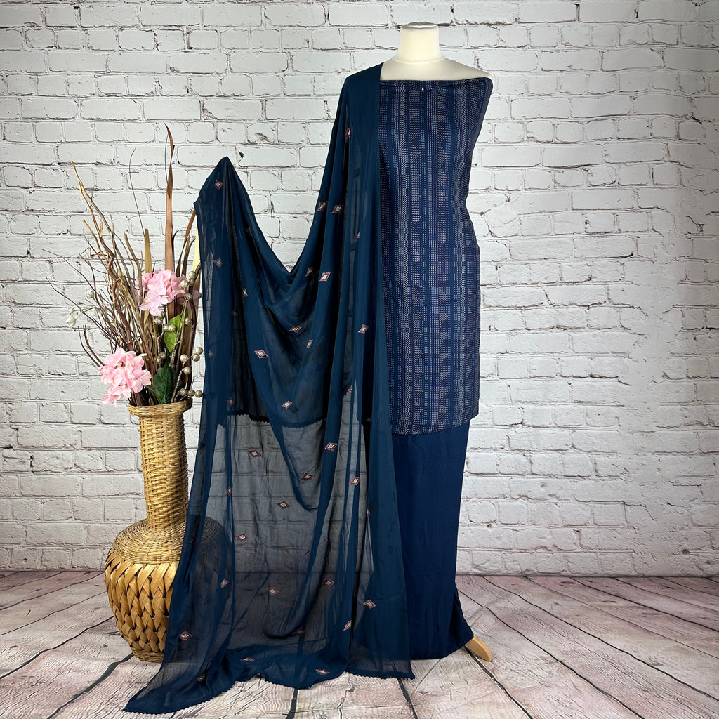 Self Print Abstract Garam Suit (V12)