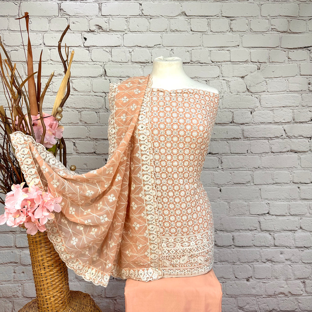 Unstitched Soft Georgette Suit (D4)