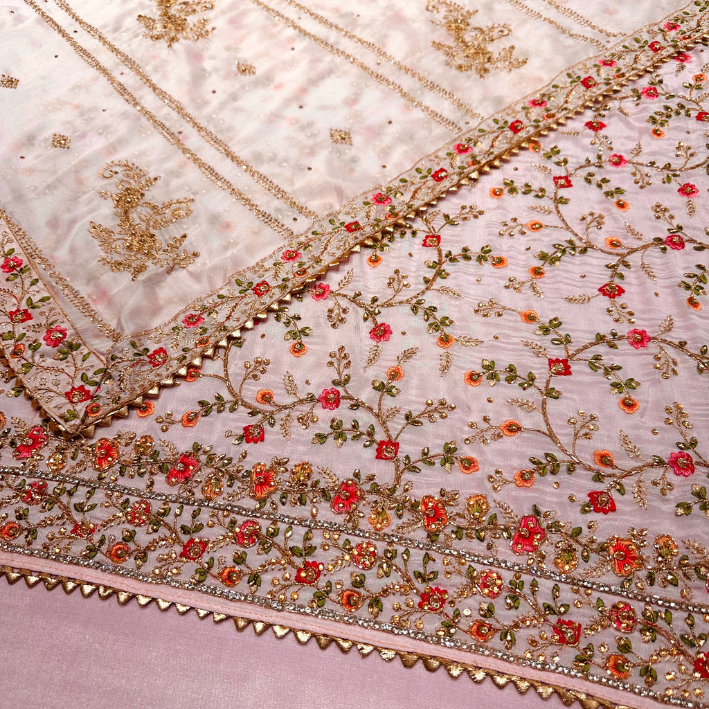 Unstitched Soft Chinnon Silk Suit (D19)