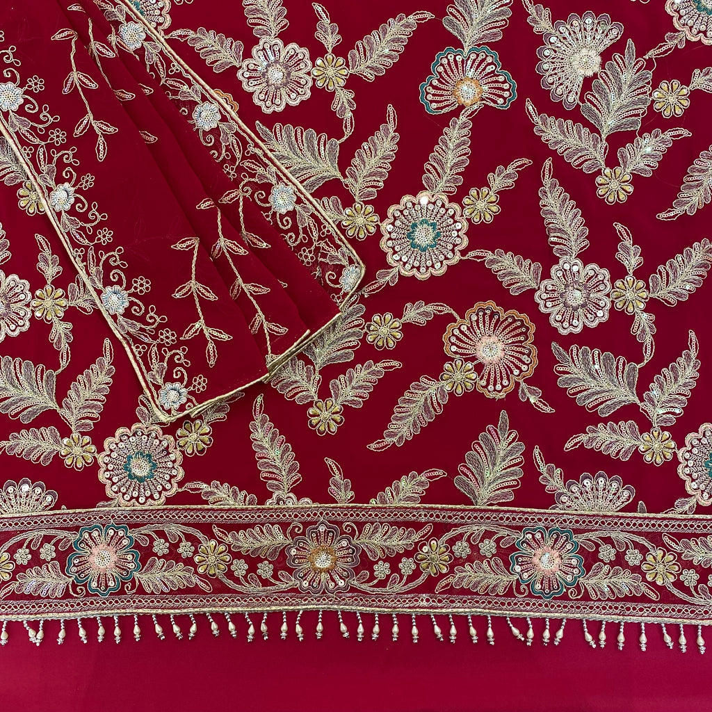 Unstitched Soft Georgette Suit (D1)