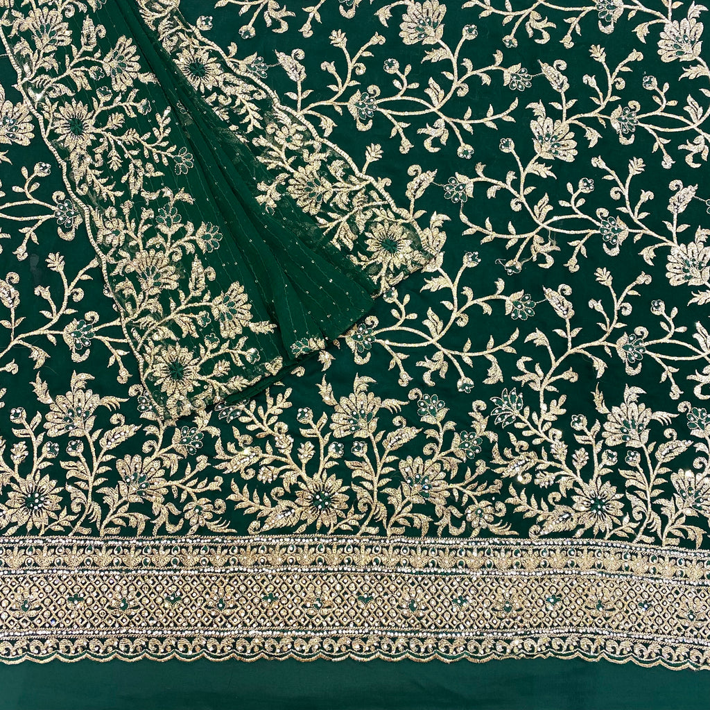 Unstitched Soft Organza Faux Silk Suit (D17)