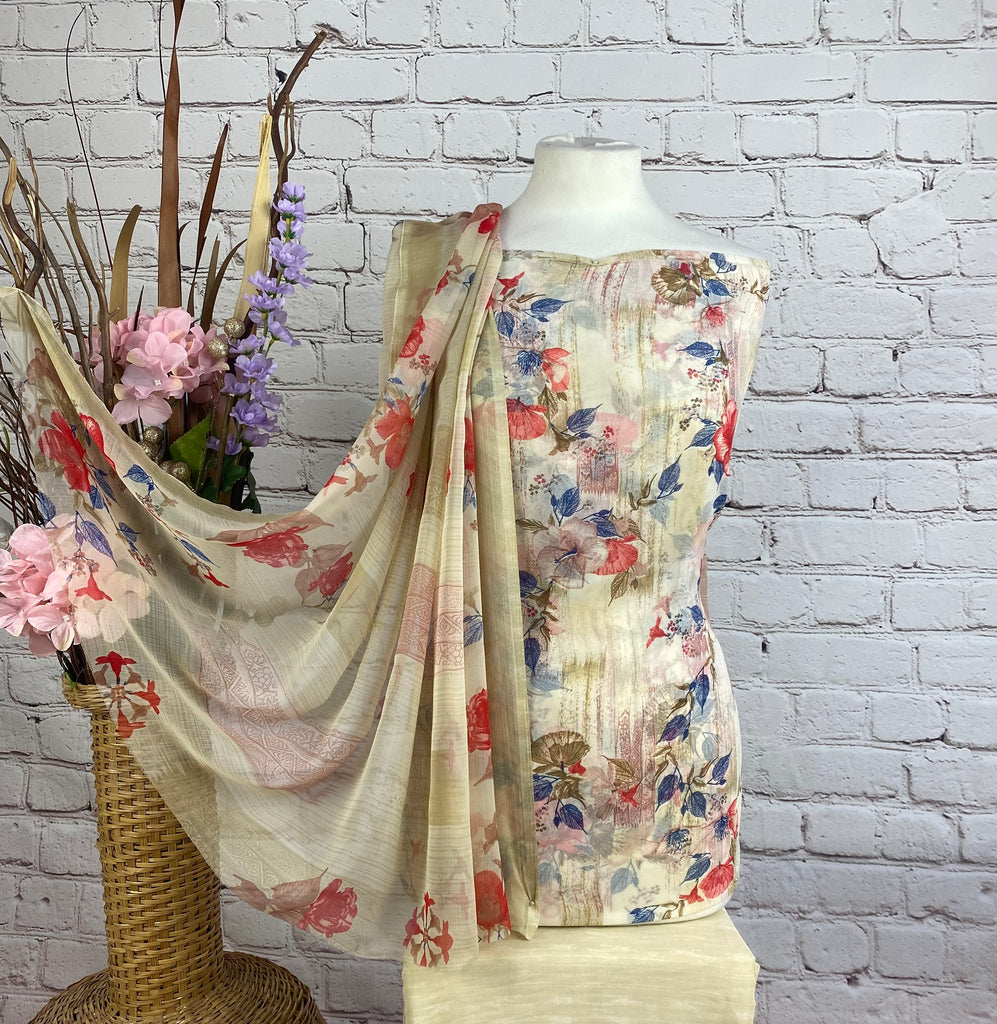 Floral Georgette Print Suit (A60)