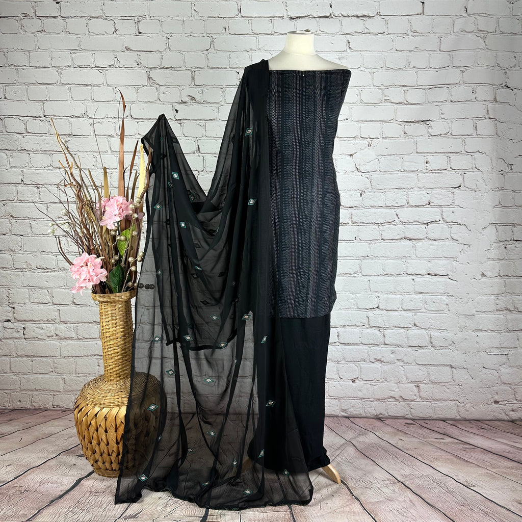 Self Print Abstract Garam Suit (V12)