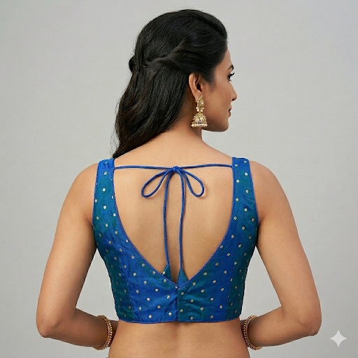 ROYAL BLUE | TAFFETA SILK| BLOUSE