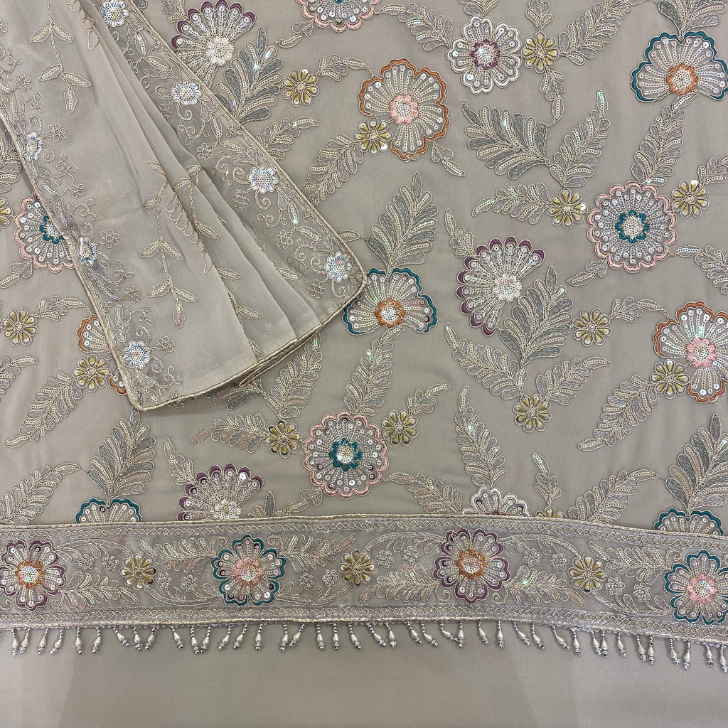 Unstitched Soft Georgette Suit (D1)