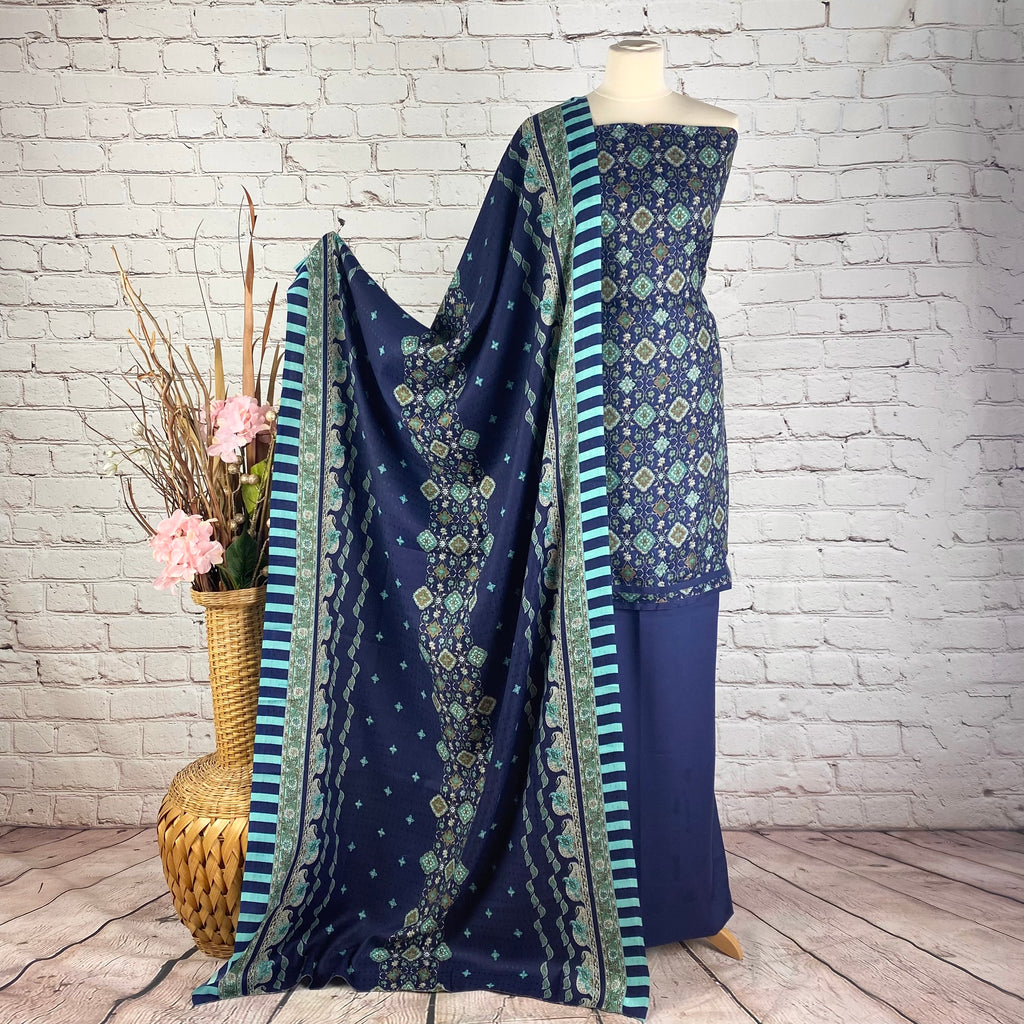 Self Print Abstract Garam Suit (V17)