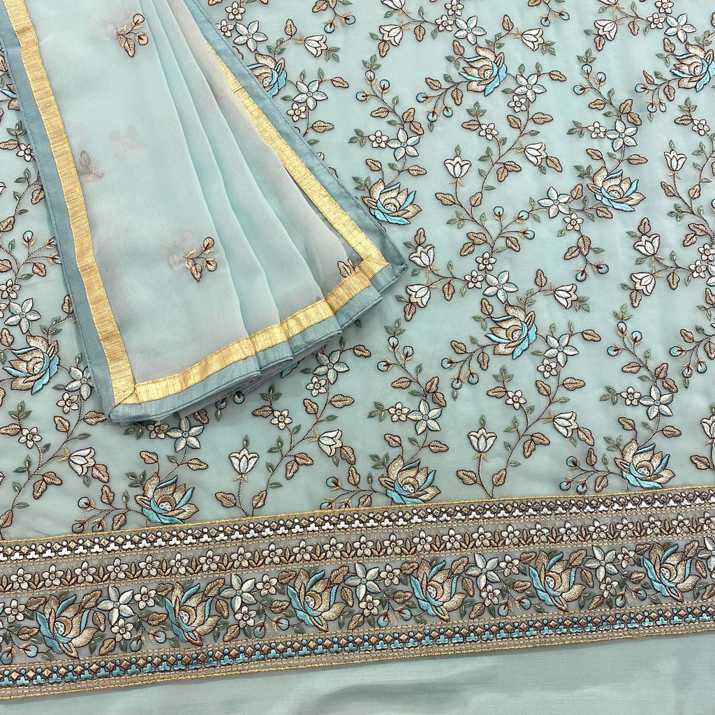 Unstitched Soft Georgette Suit (D21)