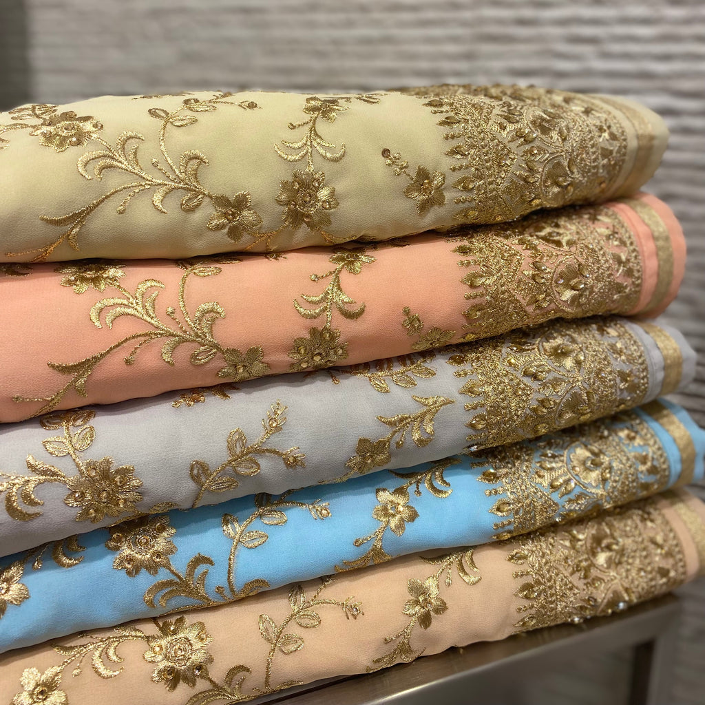 Unstitched Soft Georgette Suit (D3)