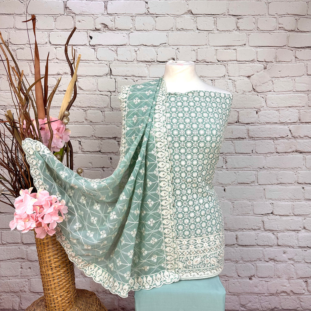 Unstitched Soft Georgette Suit (D4)