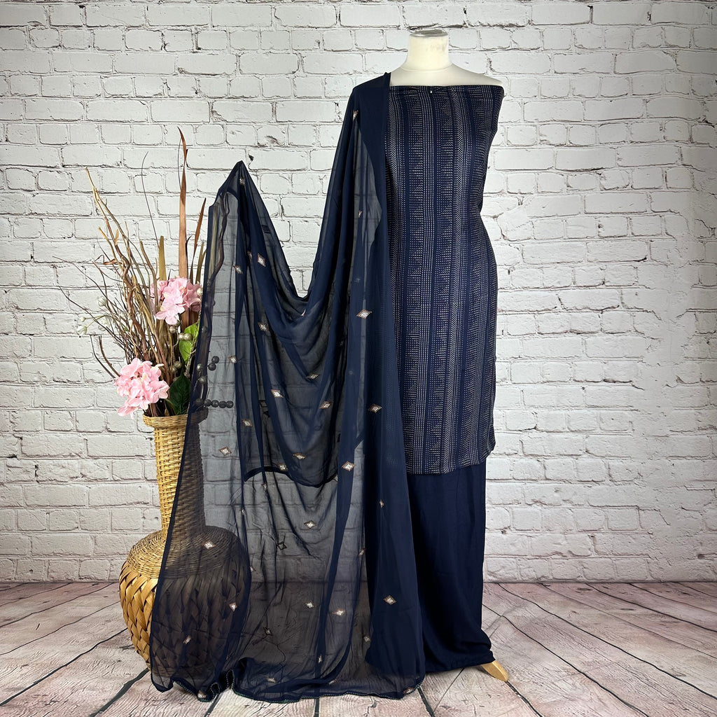 Self Print Abstract Garam Suit (V12)