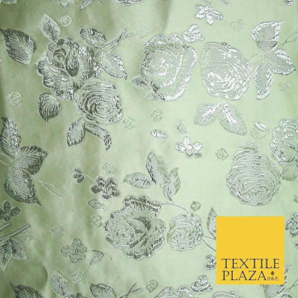 Traditional Oriental Chinese Brocade Metallic Floral Satin Jacquard Fabric 59"