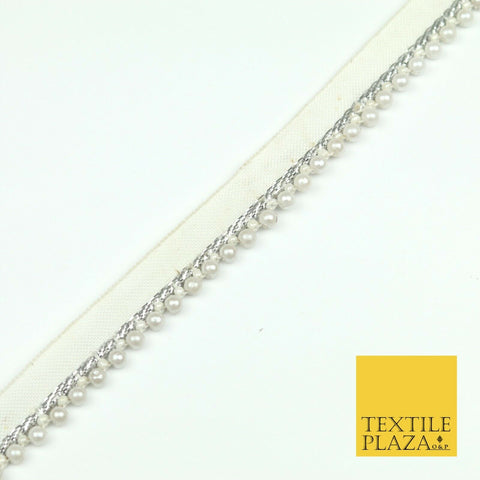 MAYA | DARK GREY SEQUIN TRIMMED PLAIN SILK BLOUSE