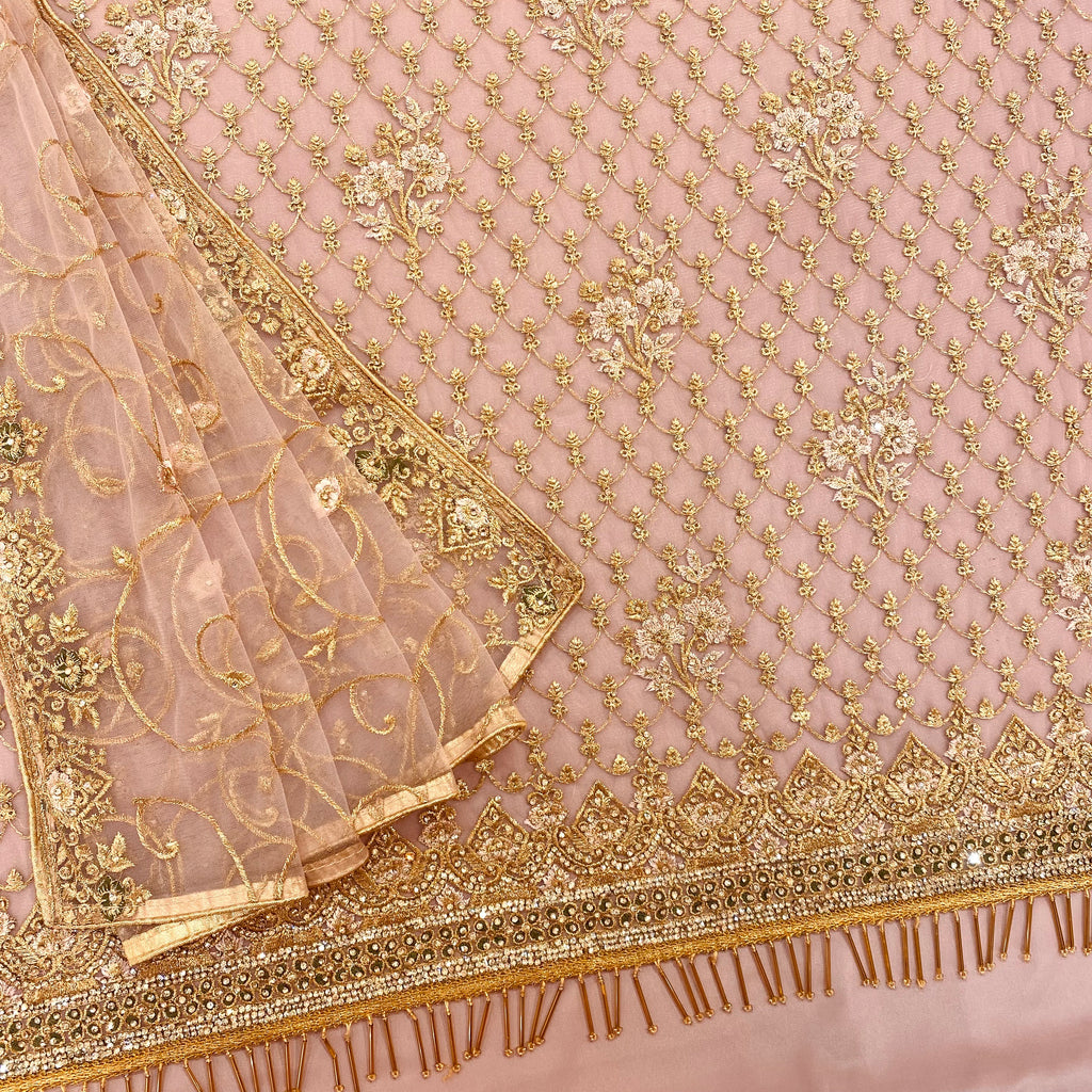 Unstitched Jaal Embroidered Suit (D16)