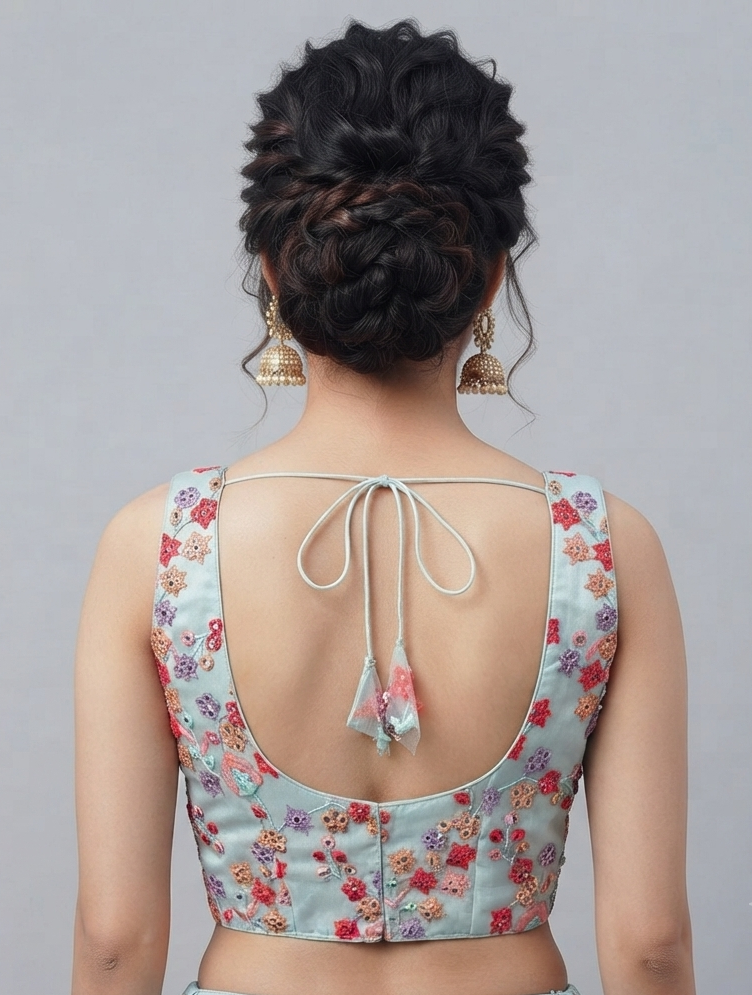 POWDER BLUE | LACE | BLOUSE