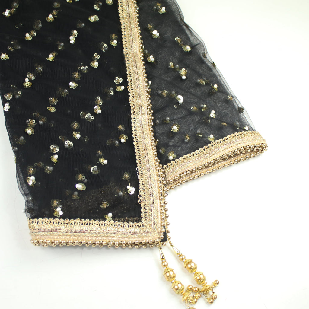 THE DONNA DUPATTA - BLACK