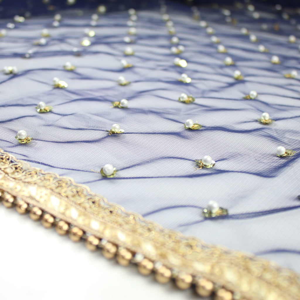 THE DONNA DUPATTA - NAVY BLUE