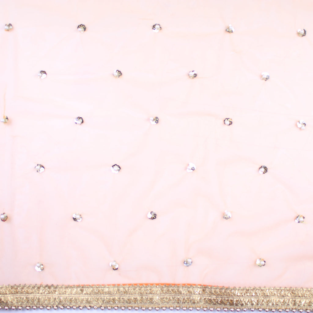 THE DONNA DUPATTA - TANGERINE PEACH