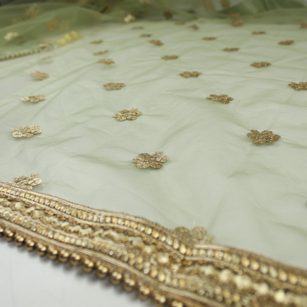 THE ELISHA DUPATTA - SAGE GREEN