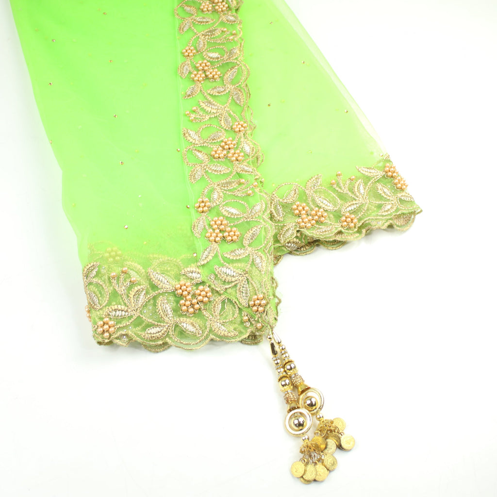 THE MAHIRA DUPATTA - NEON GREEN