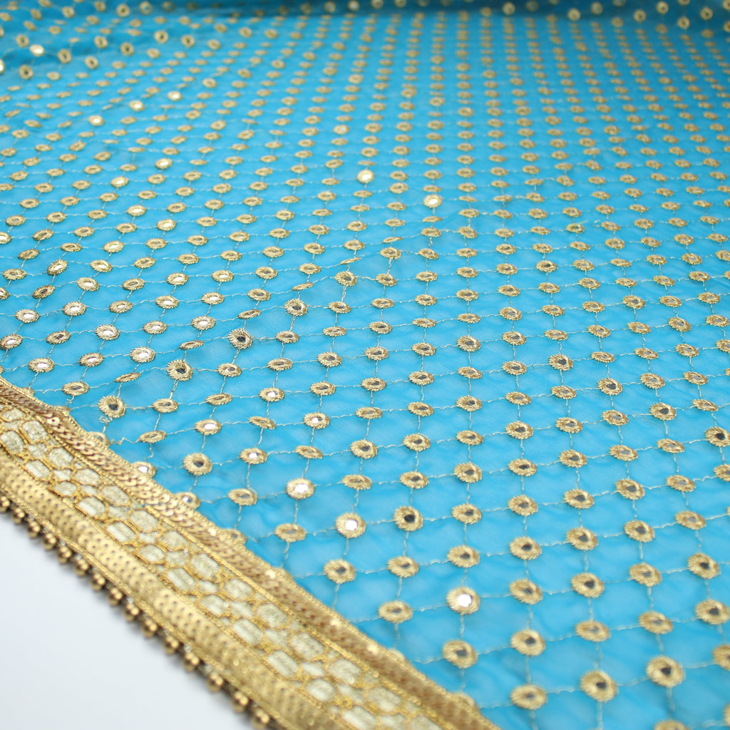 THE MARIA DUPATTA - TURQUOISE BLUE