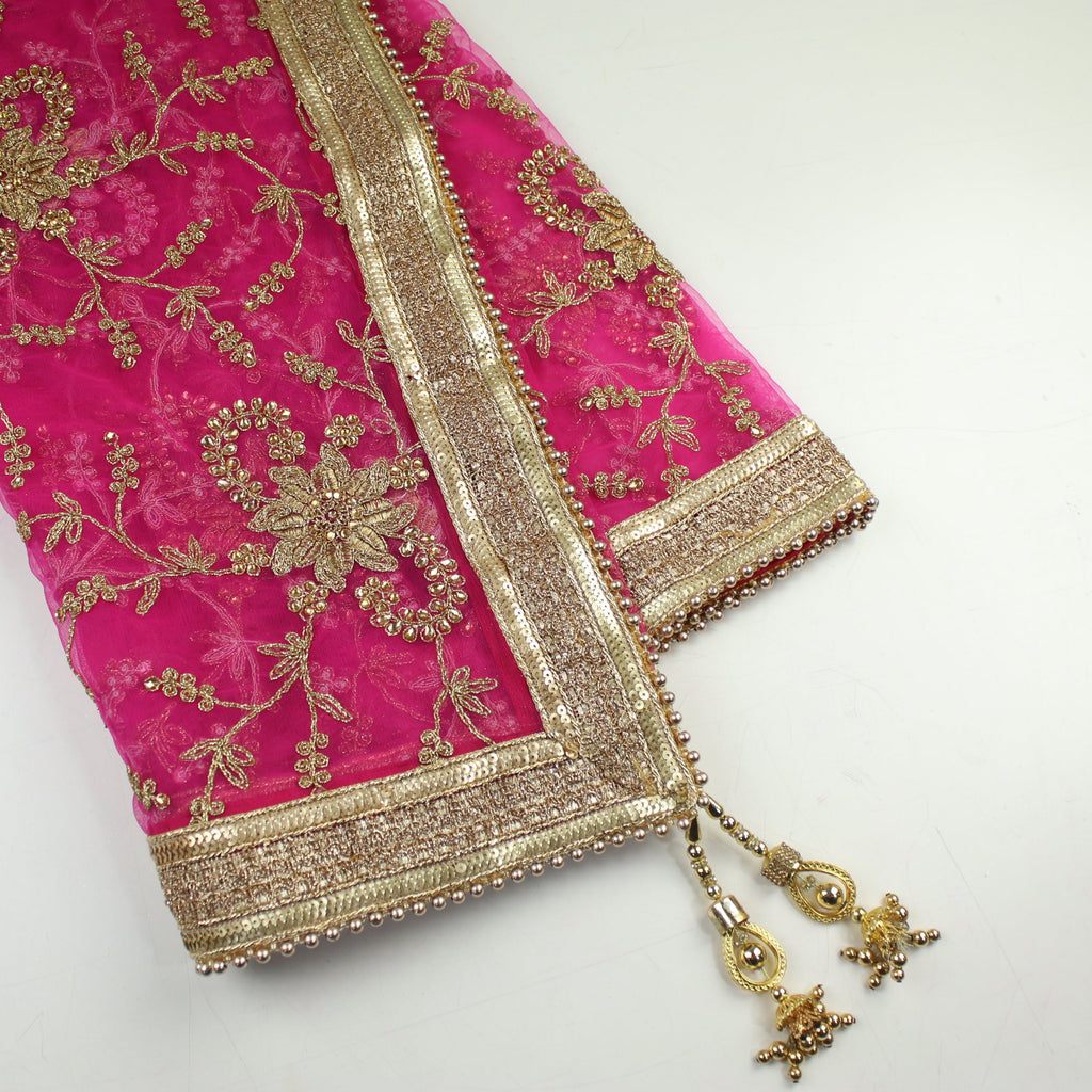 THE MIA DUPATTA - CERISE PINK