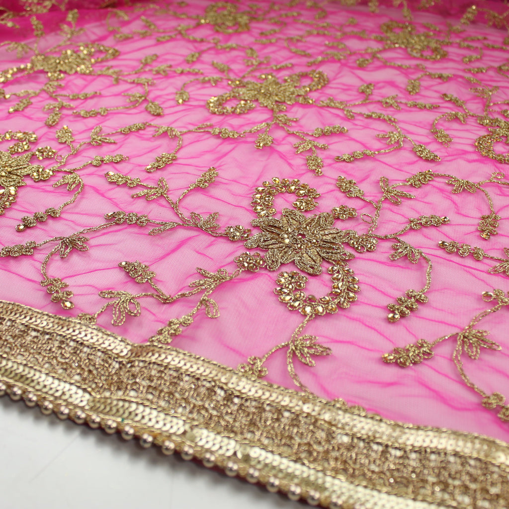 THE MIA DUPATTA - CERISE PINK