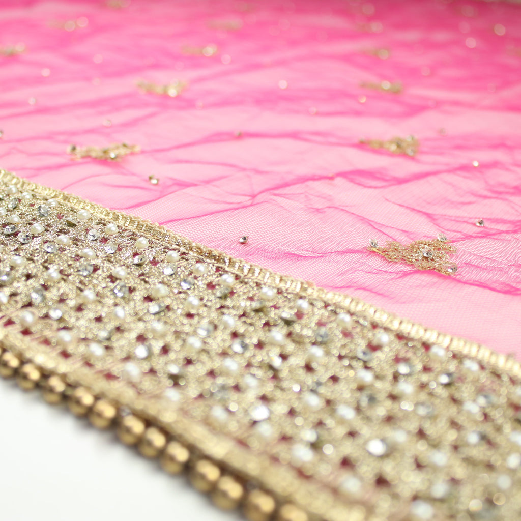 THE RHEA DUPATTA - CERISE PINK