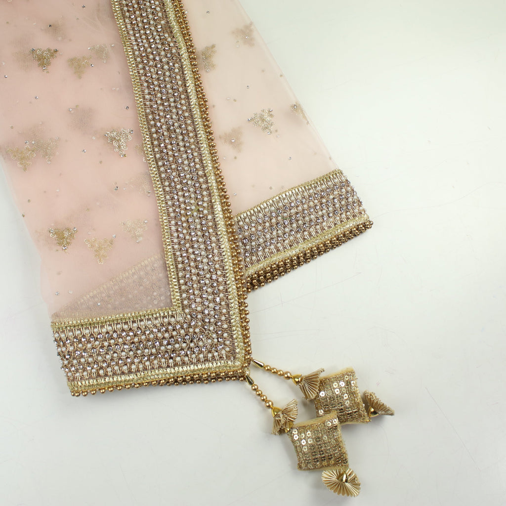 THE RHEA DUPATTA - LIGHT BABY PINK