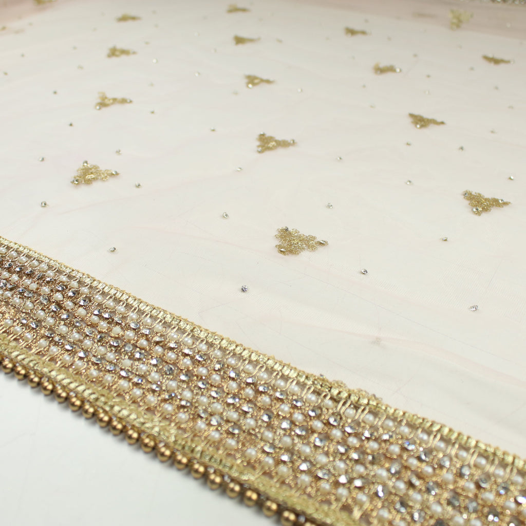 THE RHEA DUPATTA - LIGHT BABY PINK