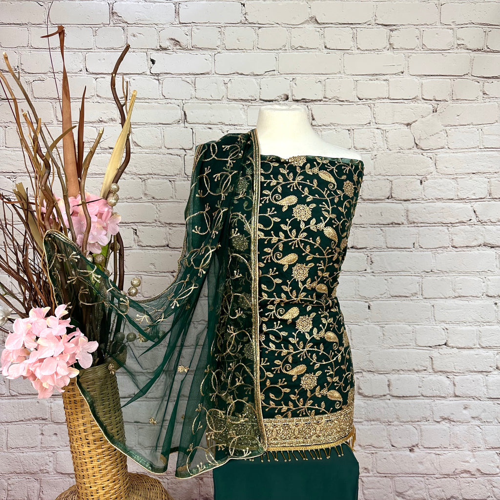 Unstitched Soft Tulle Net Suit (D37)