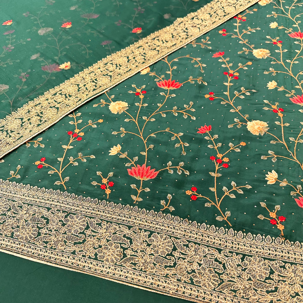 Unstitched Soft Chandheri Faux Silk Suit (D13)