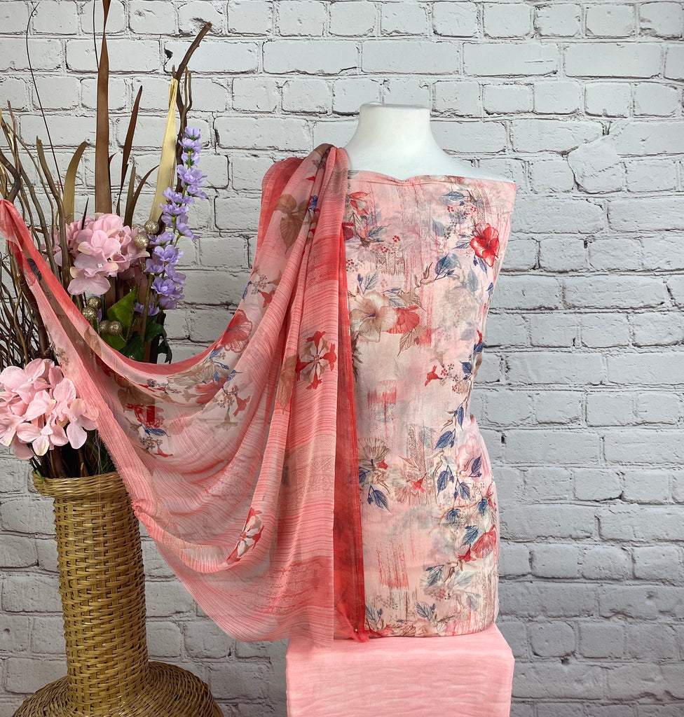 Floral Georgette Print Suit (A60)