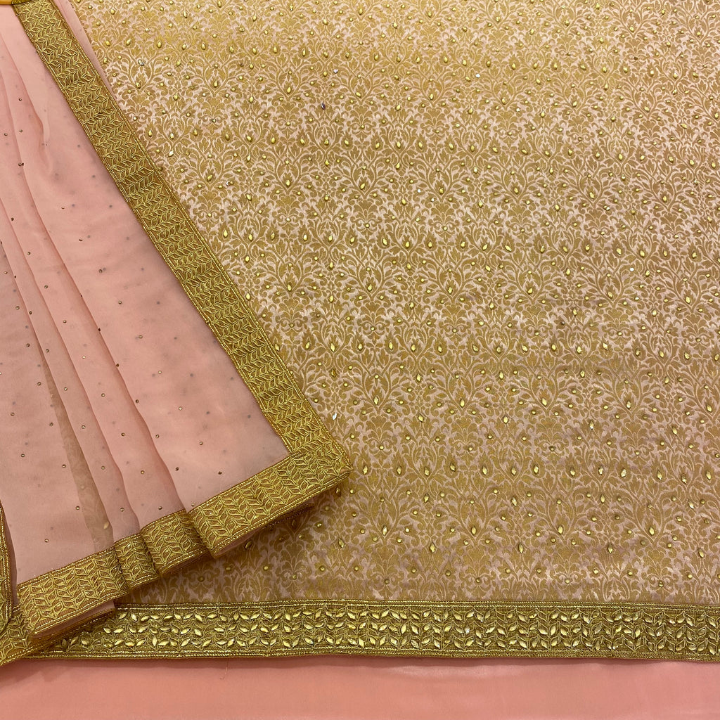Unstitched Soft Faux Benarsi Silk Suit