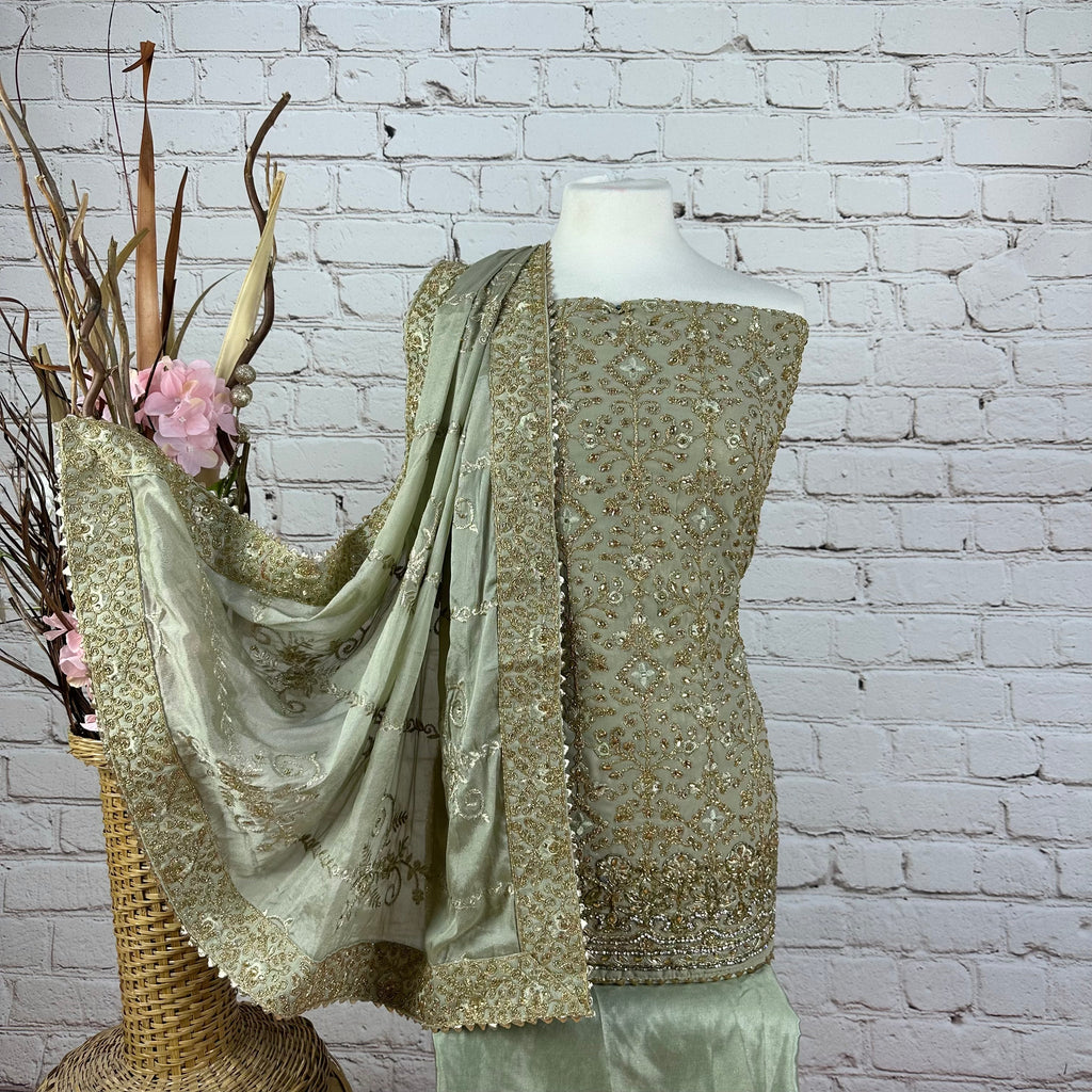 Unstitched Soft Georgette Silk Suit (D27)