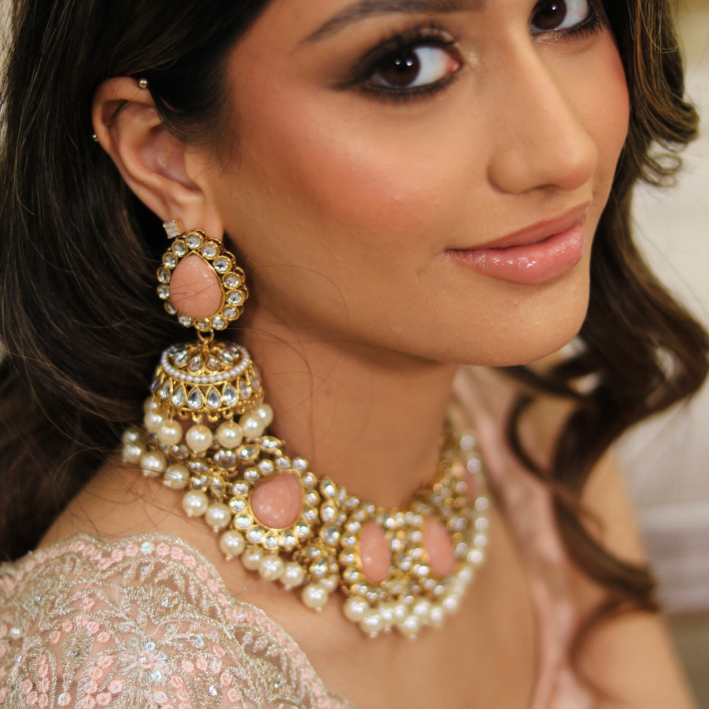 Statement Peach Teardrop Set