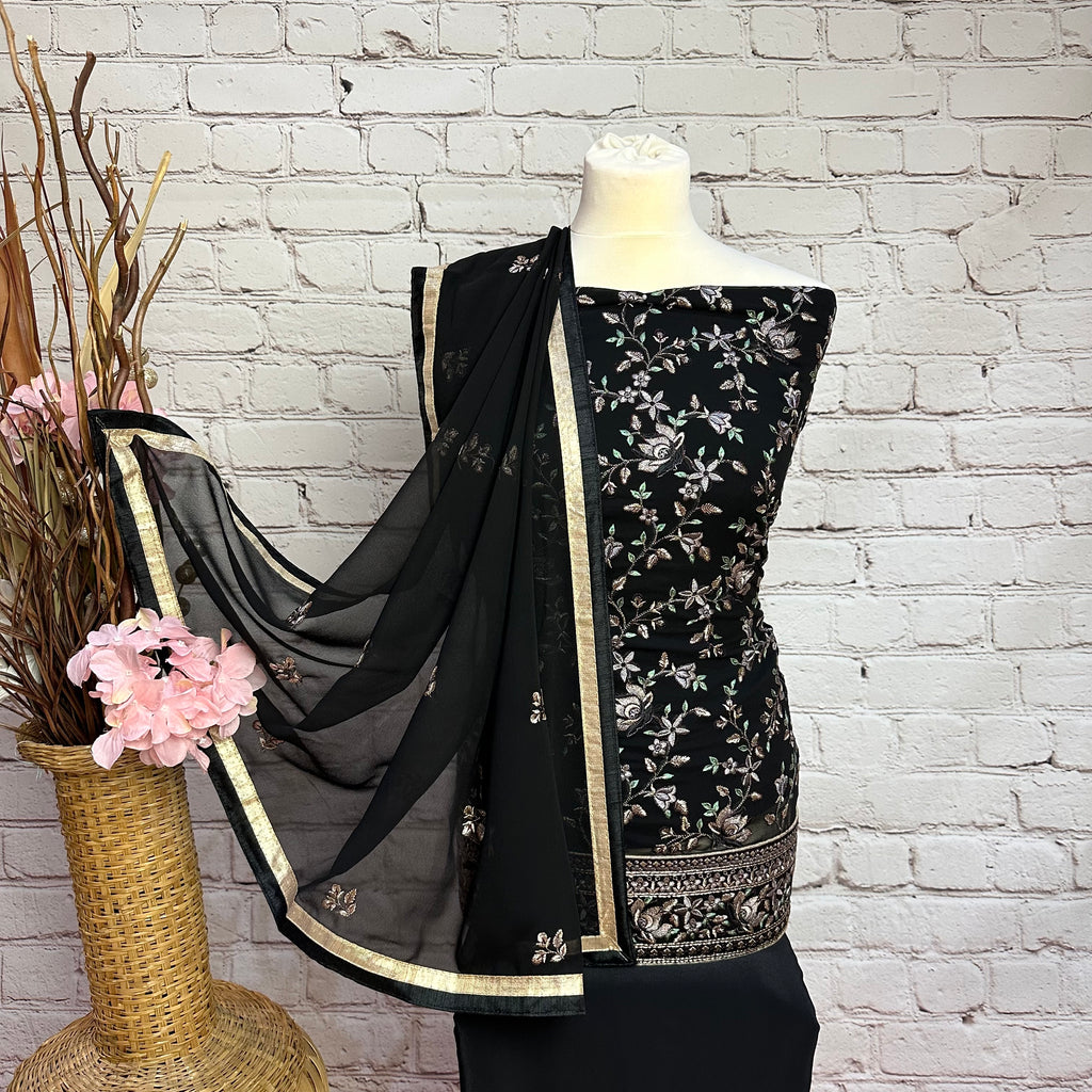 Unstitched Soft Georgette Suit (D21)