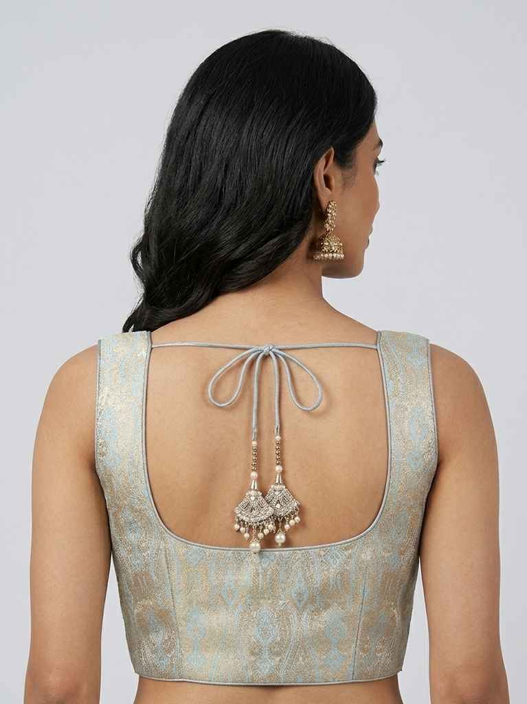BLUE | BROCADE | BLOUSE